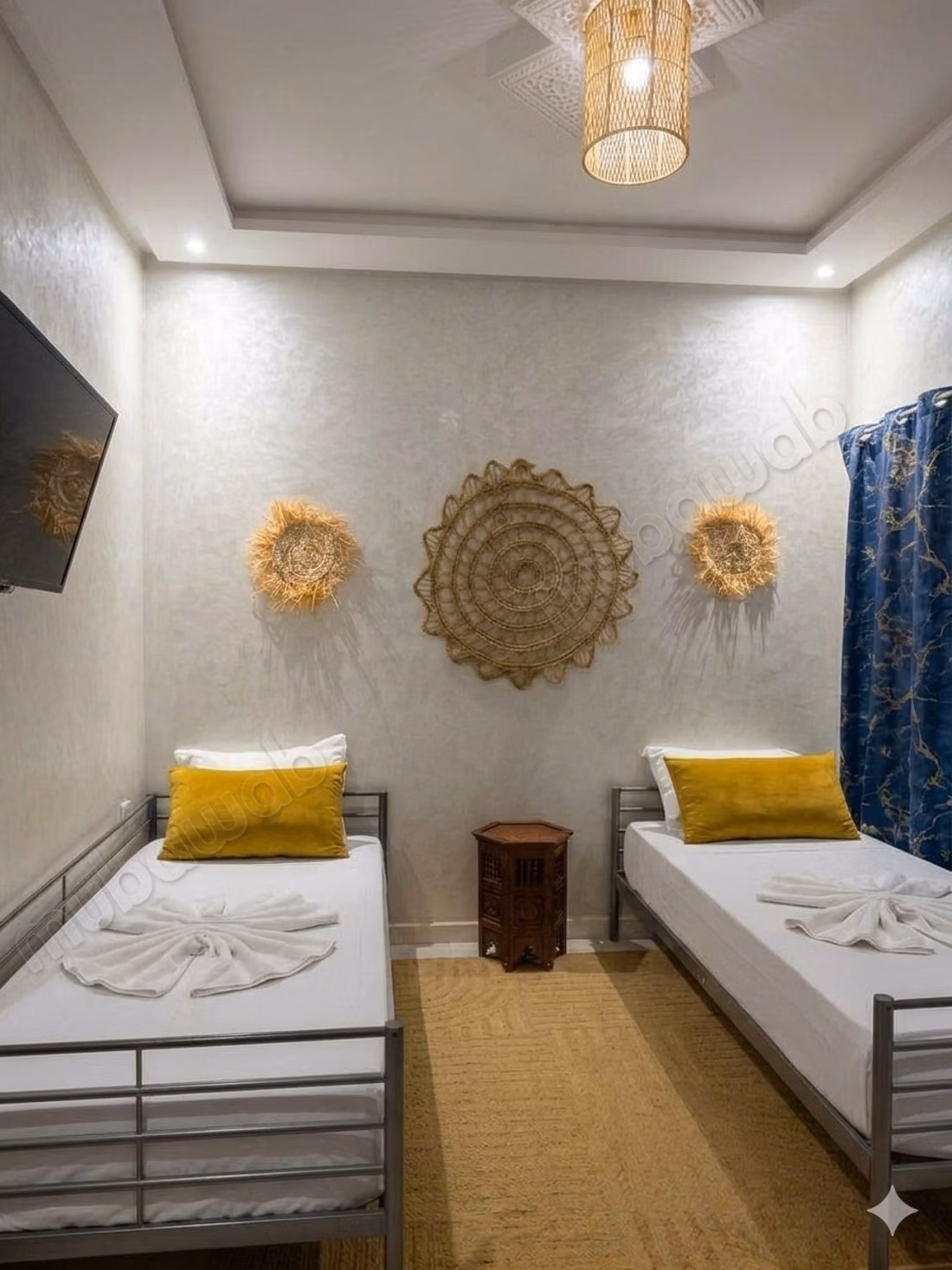 Seasonal rental in Ennakhil Palmeraie. 2 bedrooms. Washing machine