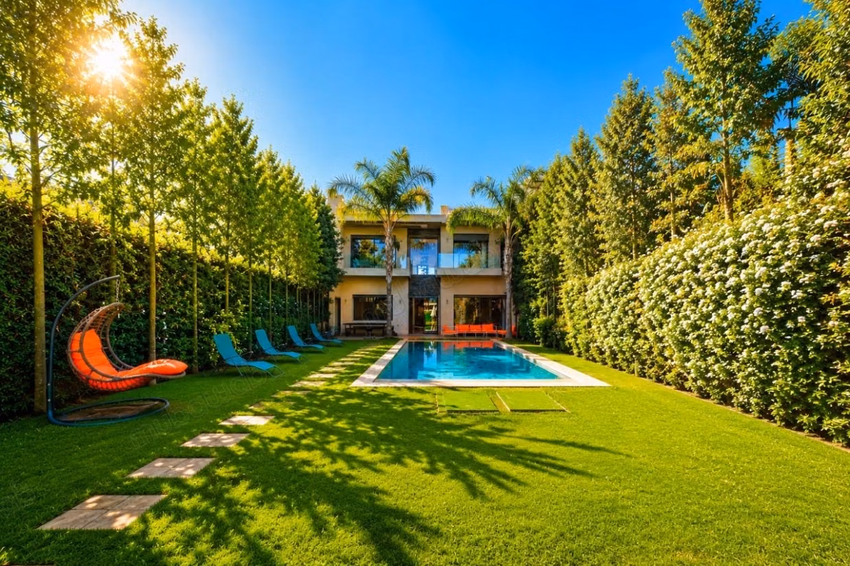 Luxury villa rental on Route Amizmiz. 4 comfortable rooms. Well furnished