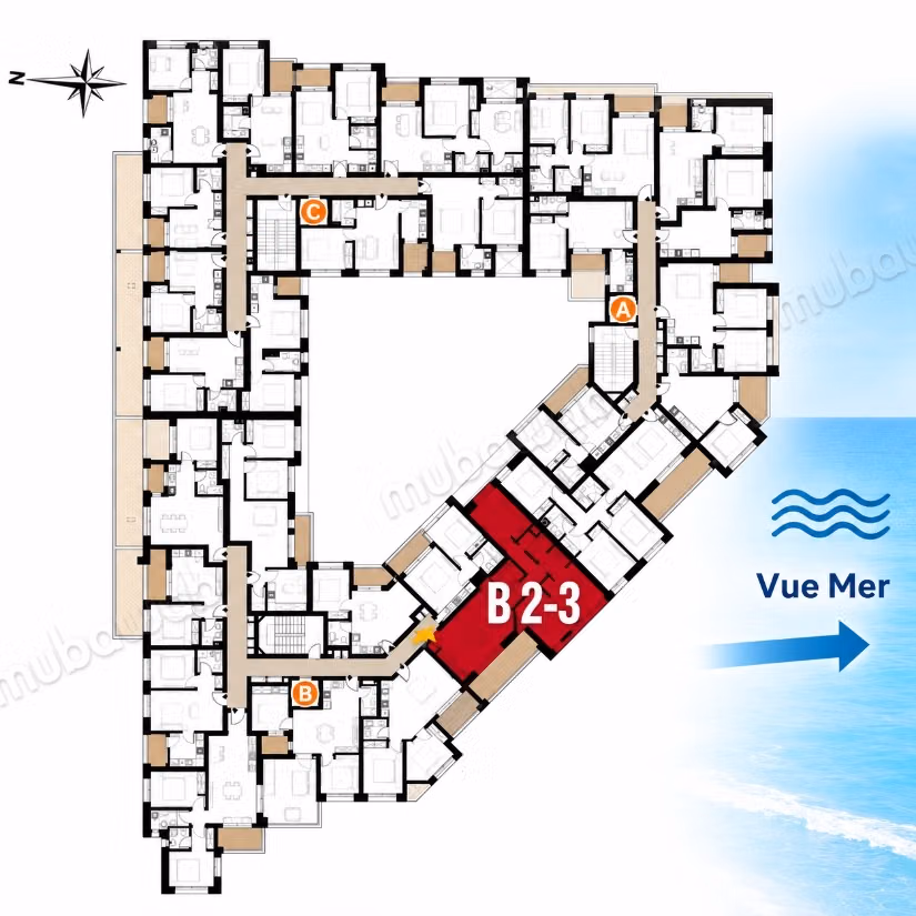 Appartamento S3 con Vista Mare a Sidi Mahersi, Nabeul