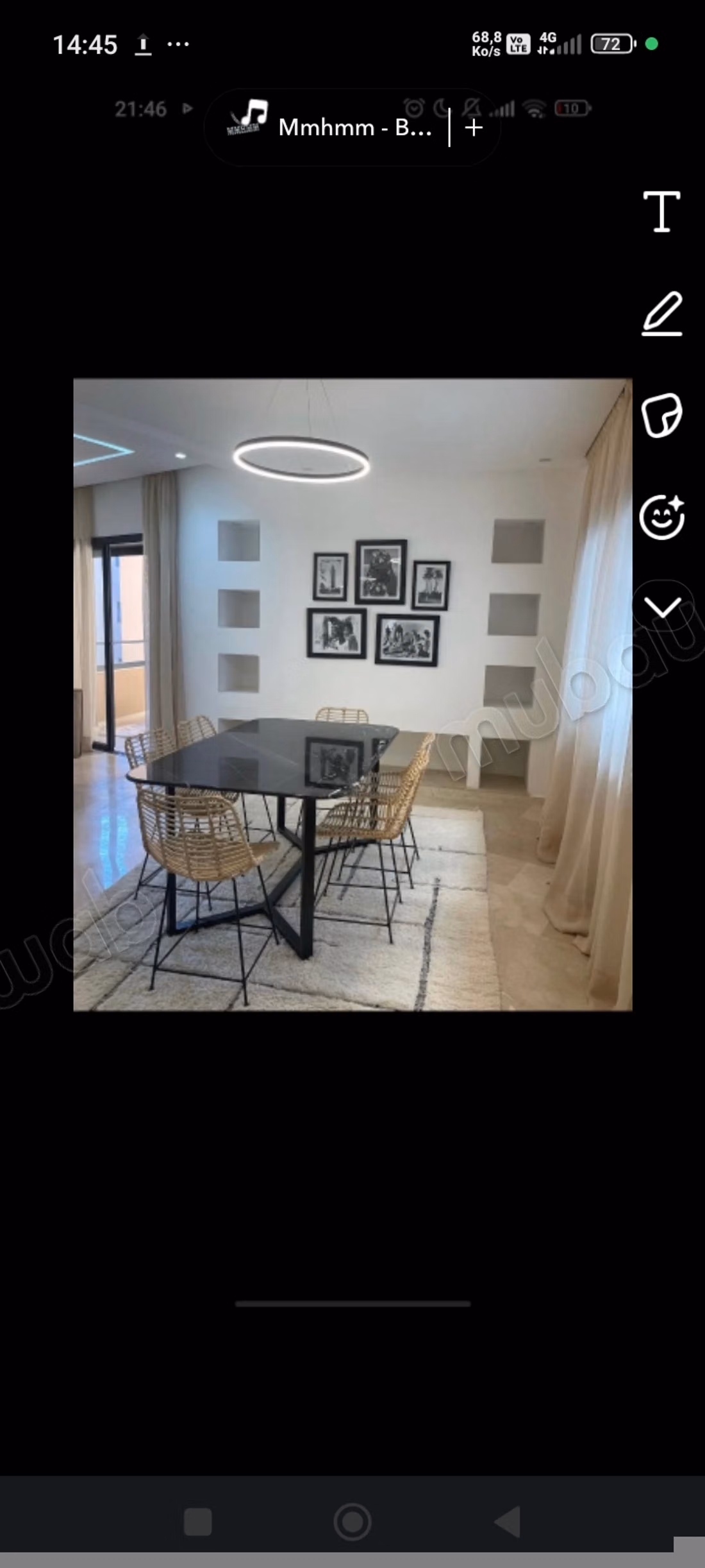 Louez cet appartement à Ain Mezouar. Surface de 120 m². Bien meublé