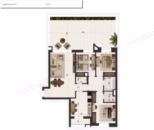 Appartamento S3 con magnifica terrazza in vendita