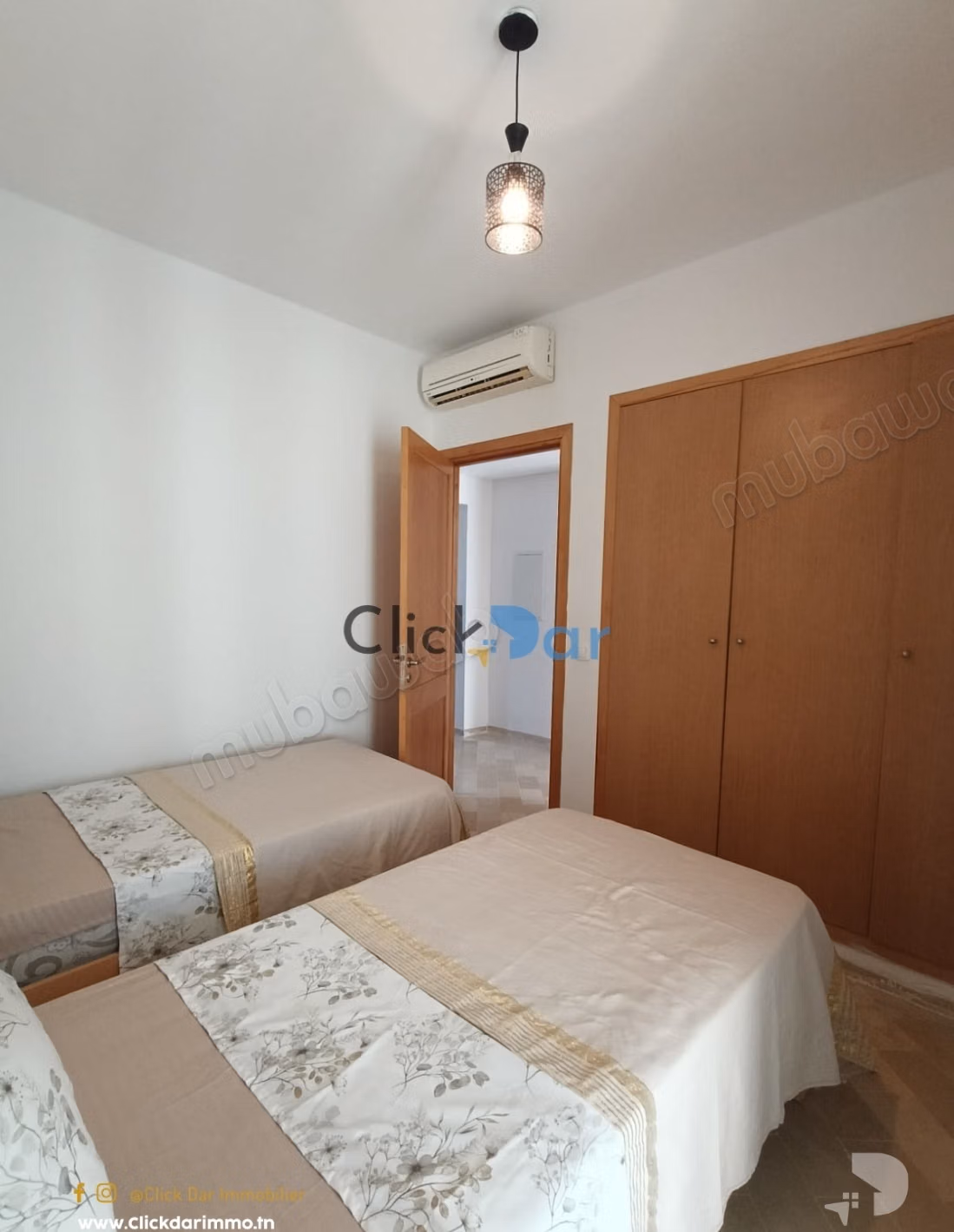 Appartement S2 nabeul piscine et abri voiture