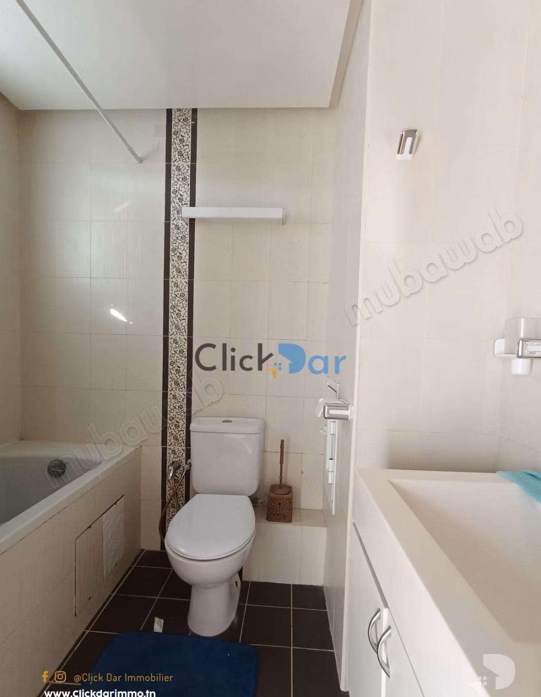 Appartement S2 nabeul piscine et abri voiture