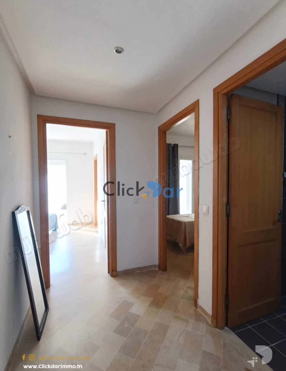 Appartement S2 nabeul piscine et abri voiture