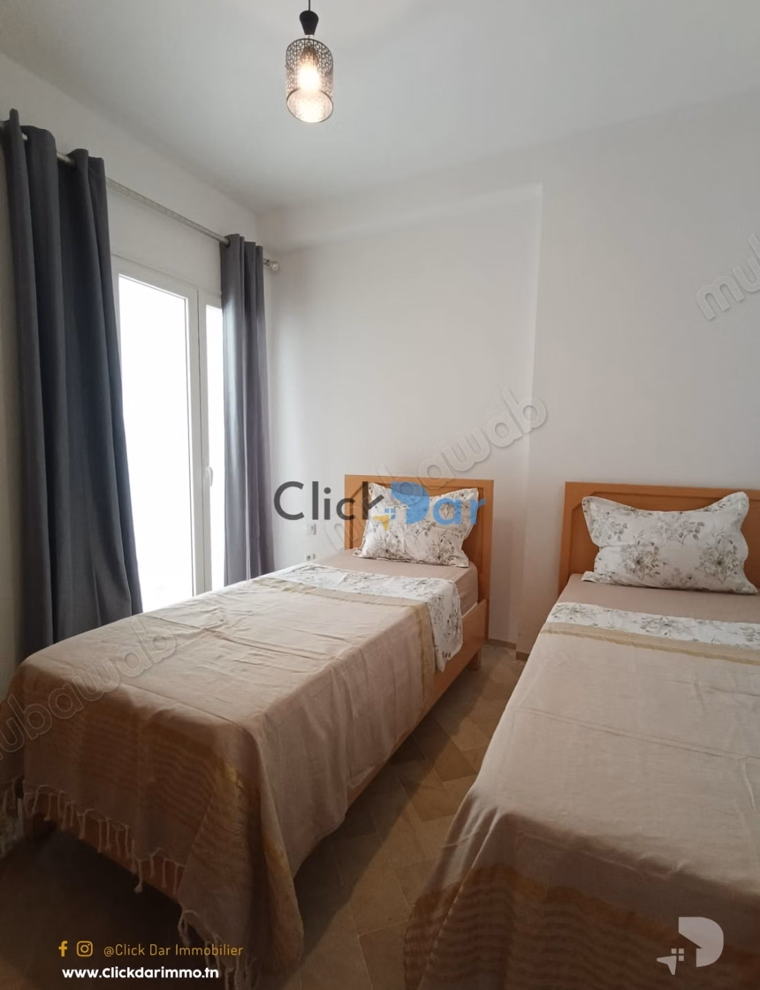 Appartement S2 nabeul piscine et abri voiture