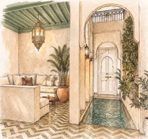 Sale of a superb riad with 4 bedrooms and a pool