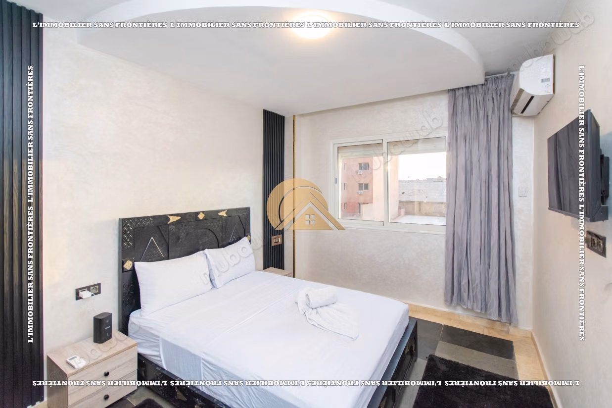 Apartamento amueblado de 52 m² en alquiler en Guéliz - 1 habitación, salón, sala de estar y ascensor