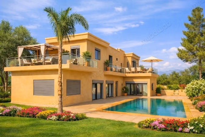 Vendita di villa di lusso su Route Amizmiz, titolo di proprietà. Superficie 2000 m². Ben arredato