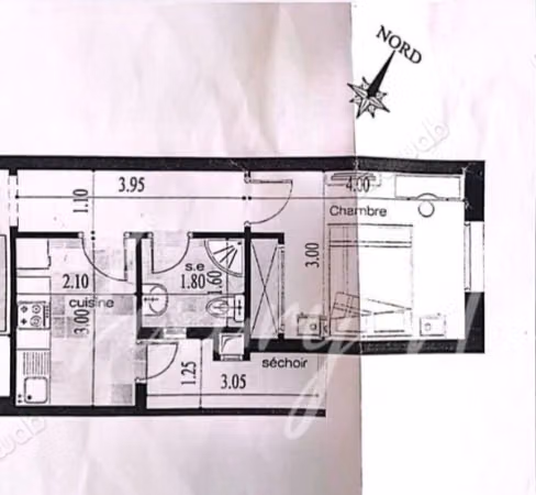 A vendre appartement S1 à la Soukra