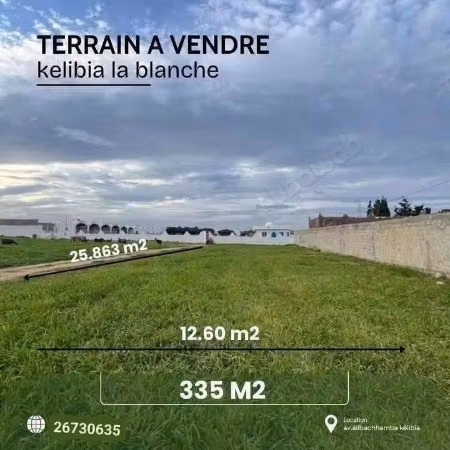 Terrain 335 m2 kelibia la blanche