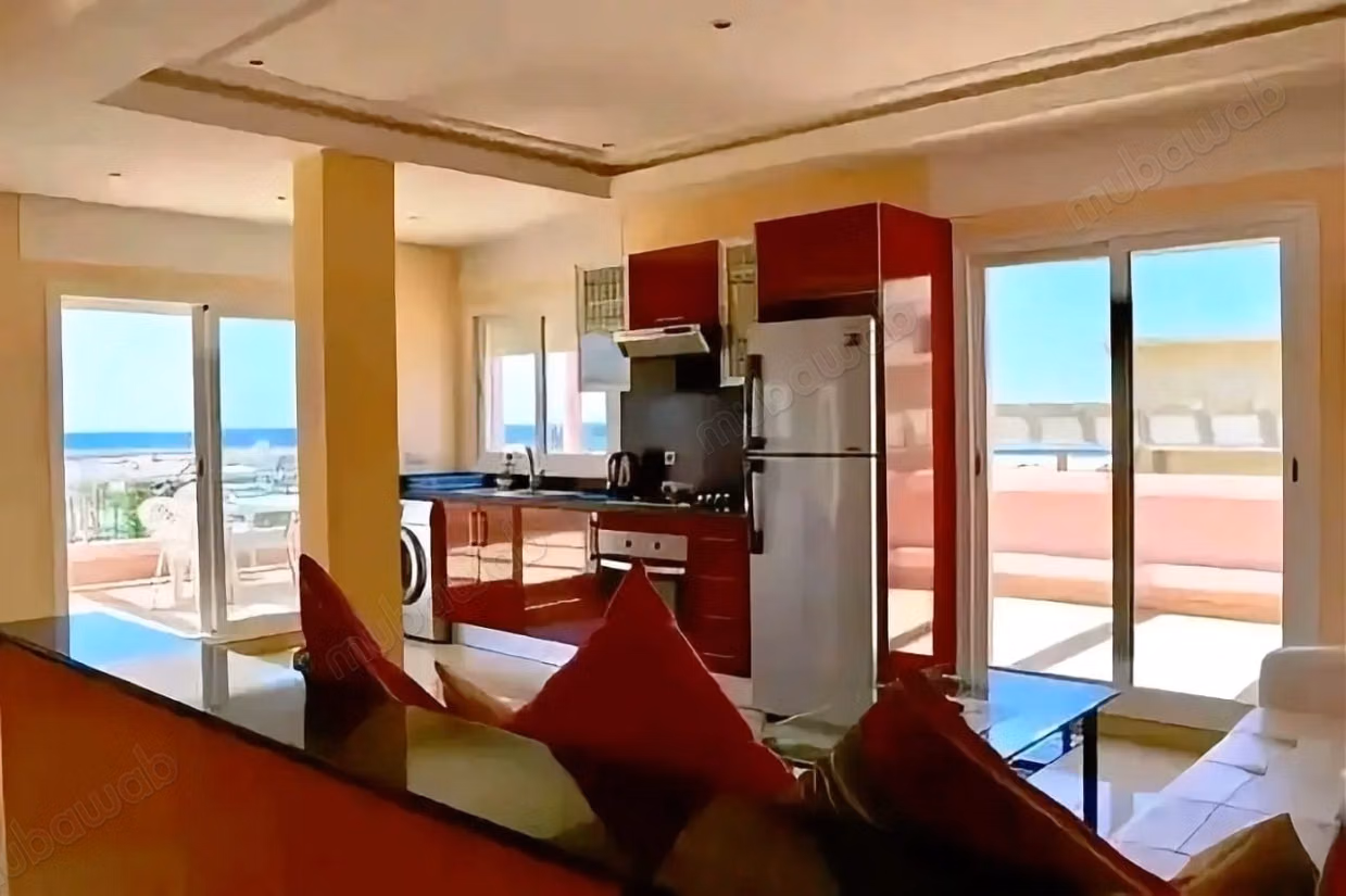 Appartements à louer à Asilah. 2 chambres magnifiques. Porte solide, résidence gardée
