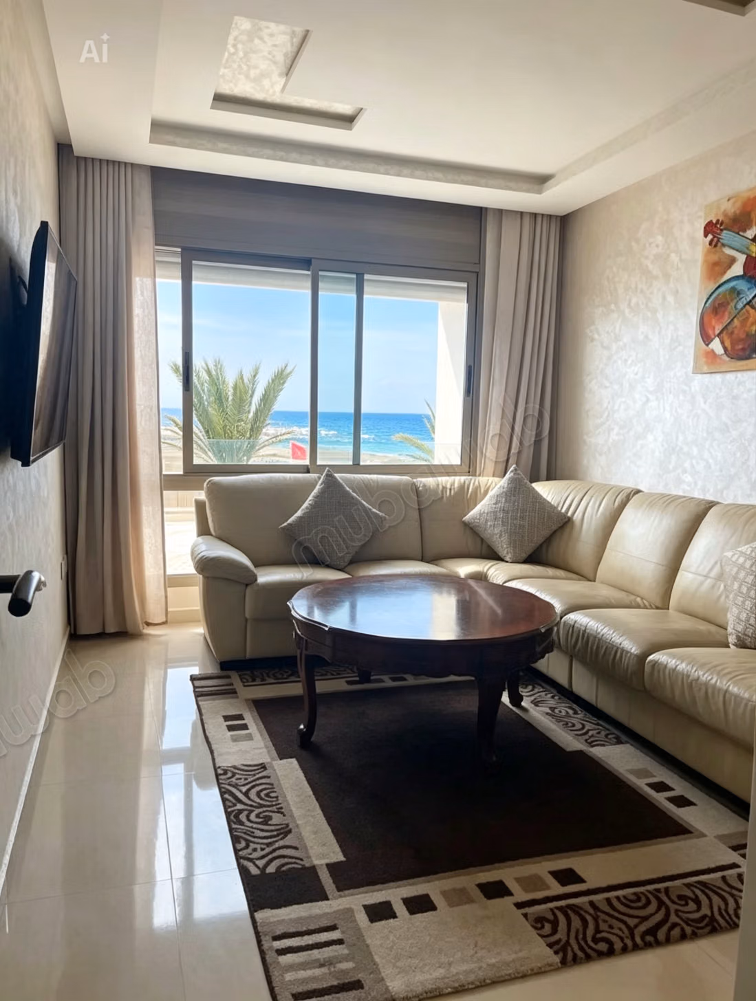Appartements à louer à Asilah. Surface totale de 87 m². Gardien et climatisation