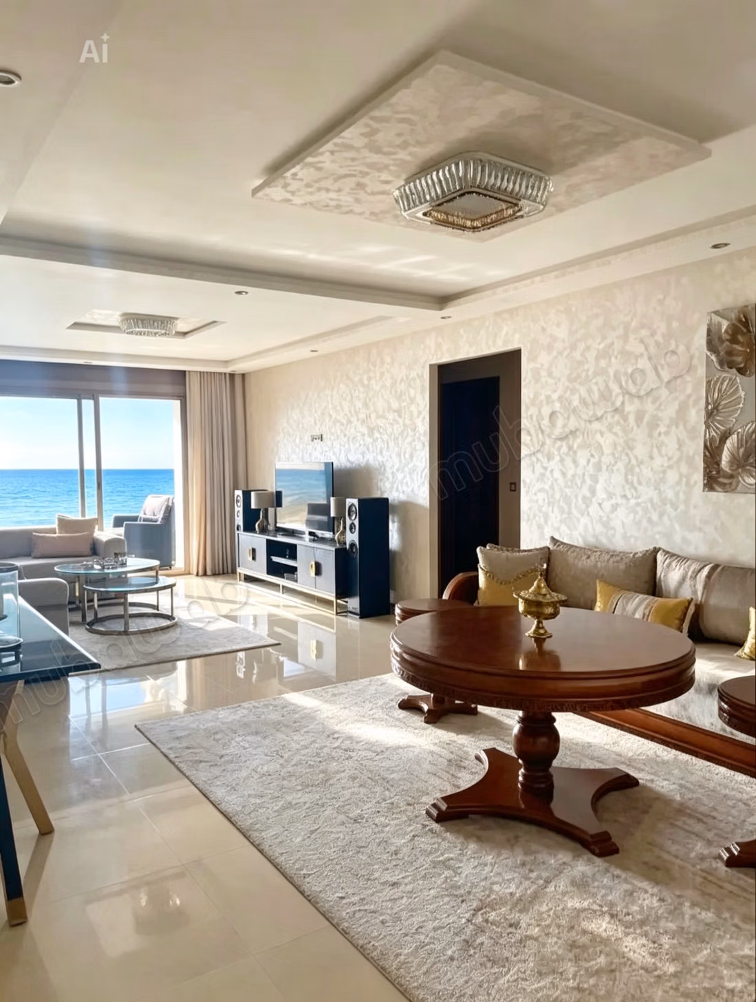 Appartements à louer à Asilah. Surface totale de 87 m². Gardien et climatisation