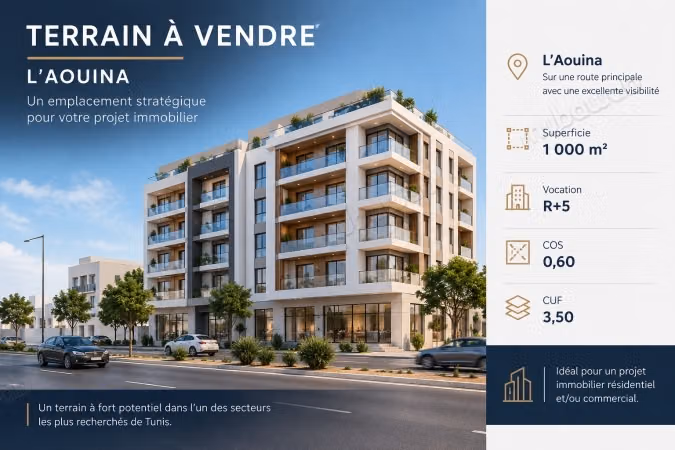 Terreno commerciale a L’Aouina