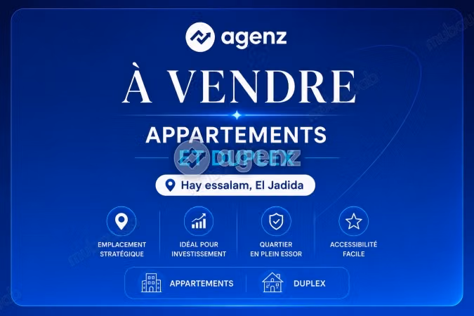 RÉSIDENCE ALMA Appartement à vendre 82 m², 3 chambres Hay Essalam El Jadida