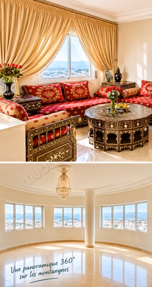 FOR SALE – Exceptional 150m2 Apartment in the Heart of Tétouan, 360 Panoramic View of the Mountains