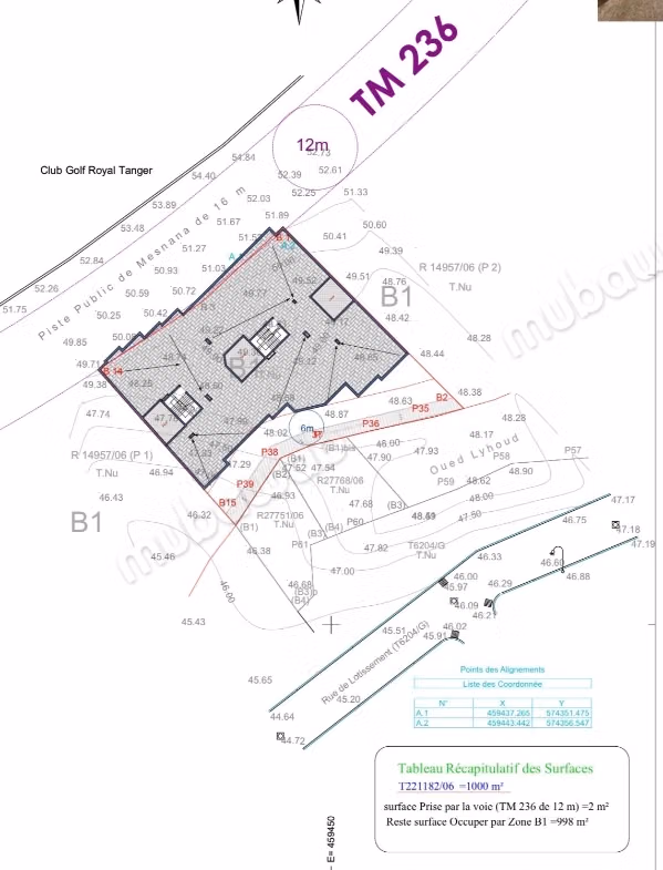 Terreno di 1.000 m² con vista sul Golf Reale - Moujahidine