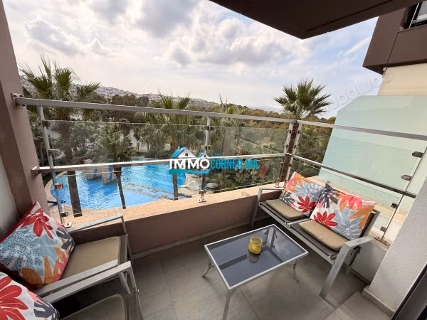 Très bel appartement en location dans une résidence fermée avec piscine à Malabata