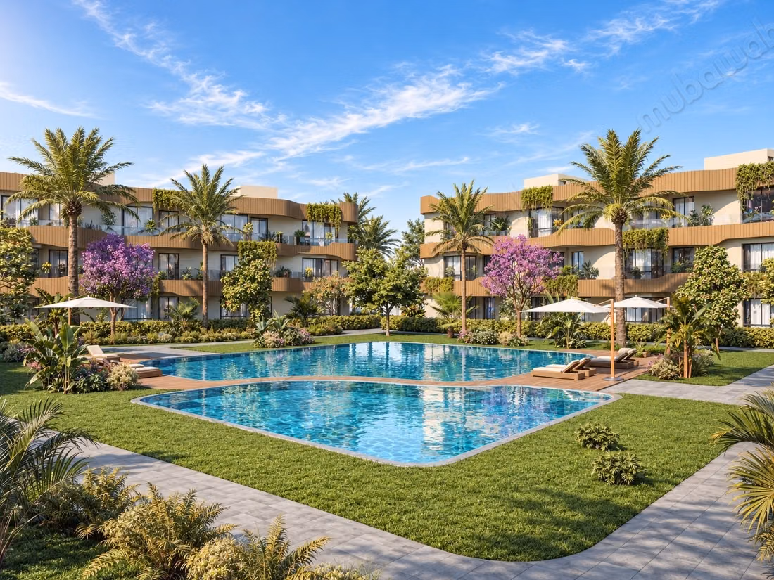 Appartement 1 chambre en résidence avec lagon et padel, à Marrakech