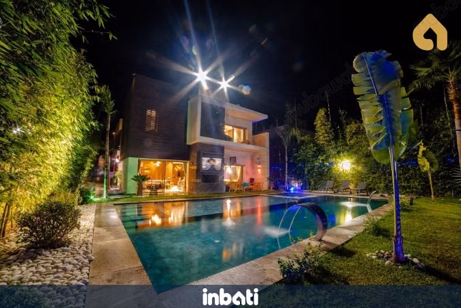 Luxury villa with elevator, pool, and garden