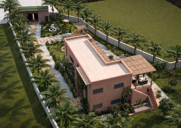 Villa semi fini vu sur l'atlas.
Surface 1 640 m²