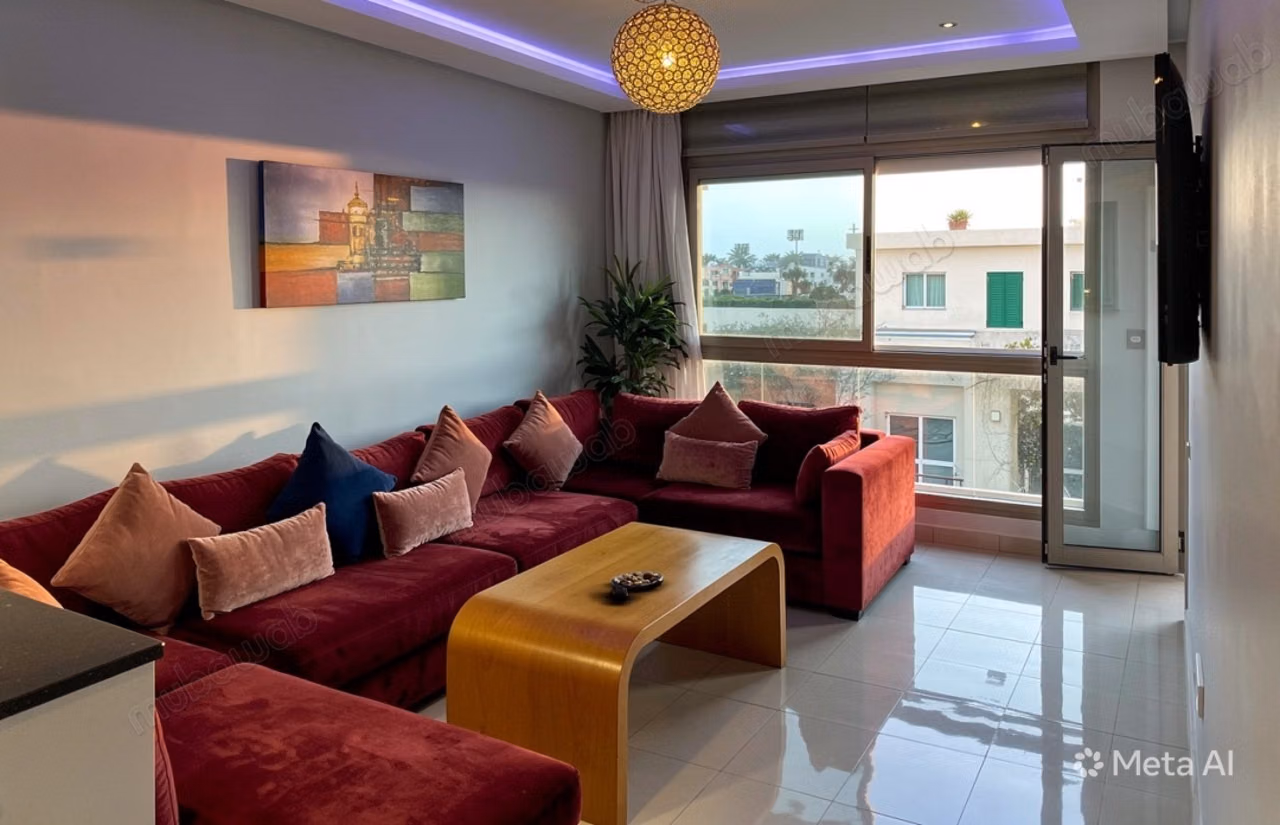 Bel appartement à louer à Asilah. Superficie totale 60 m². Meublé
