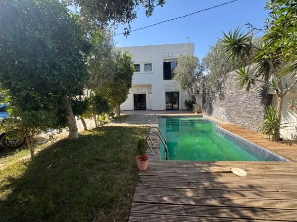 Villa S3 arredata o vuota, piscina e giardino, Soukra