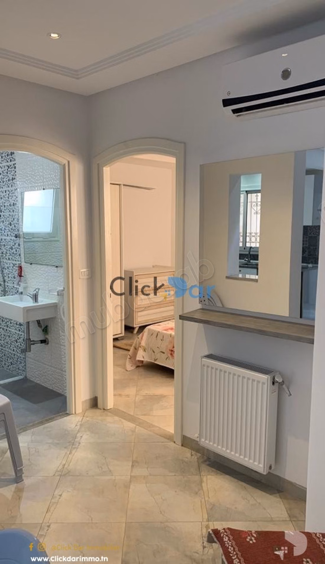 Appartement S1 abri voiture location Hammamet