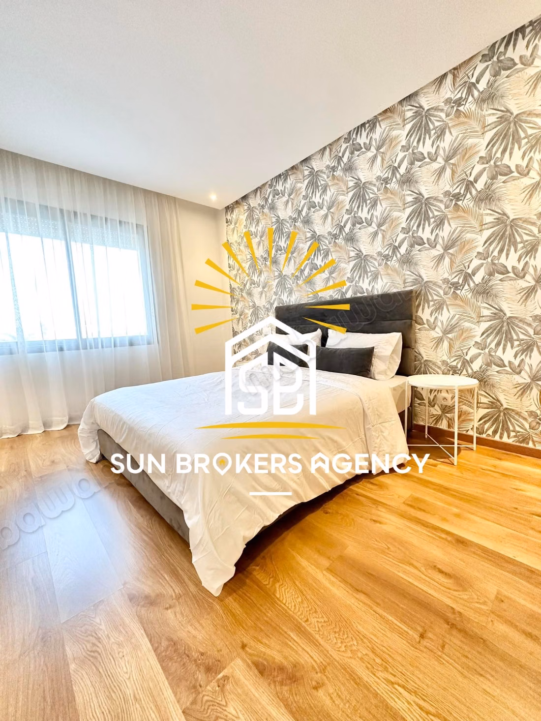 Three beautiful modern two-bedroom apartment with palm