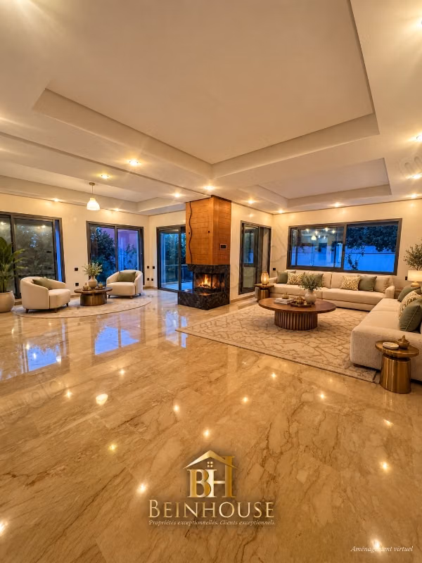 Magnificent villa for rent in Riyad. 8 large rooms. Terrace and garden
