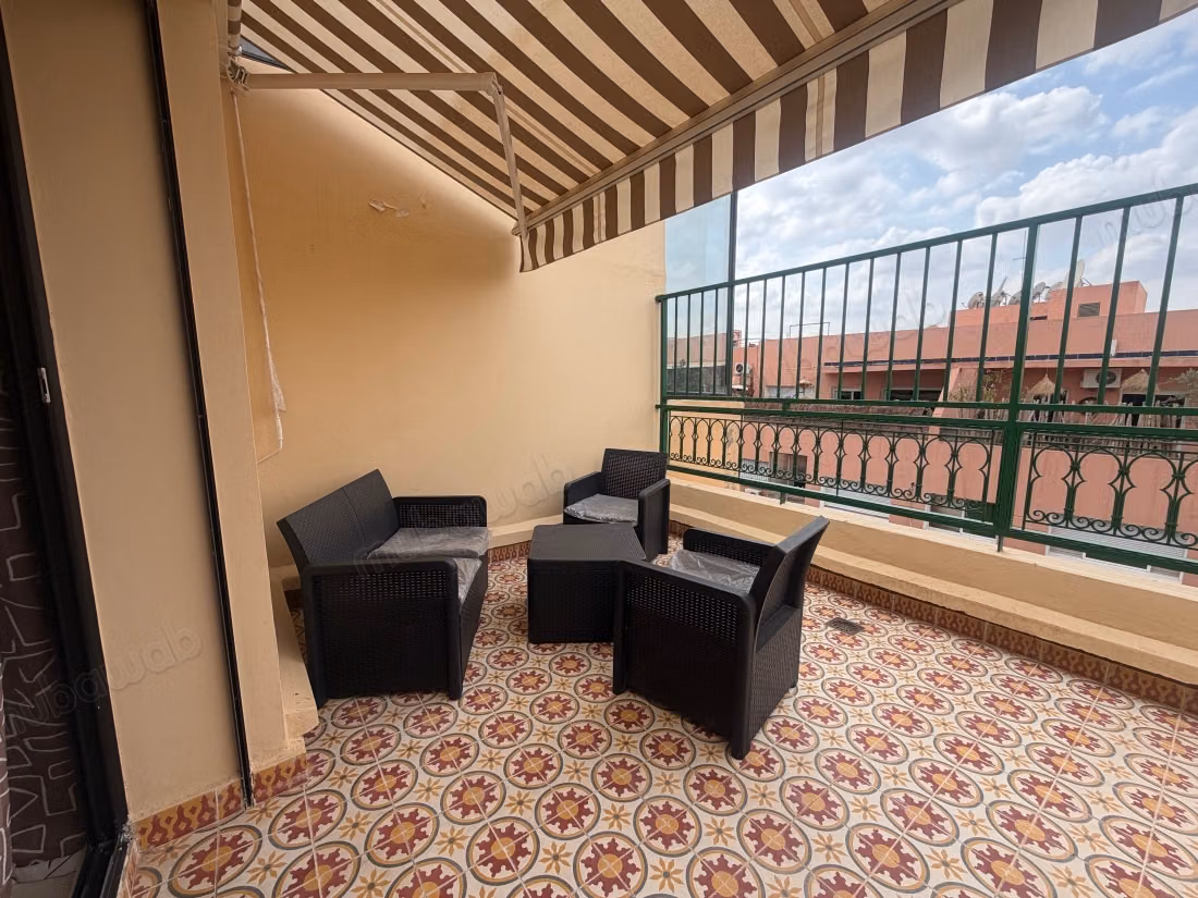 Louez cet appartement à Samlalia. 2 chambres. Service de concierge disponible, climatisation générale