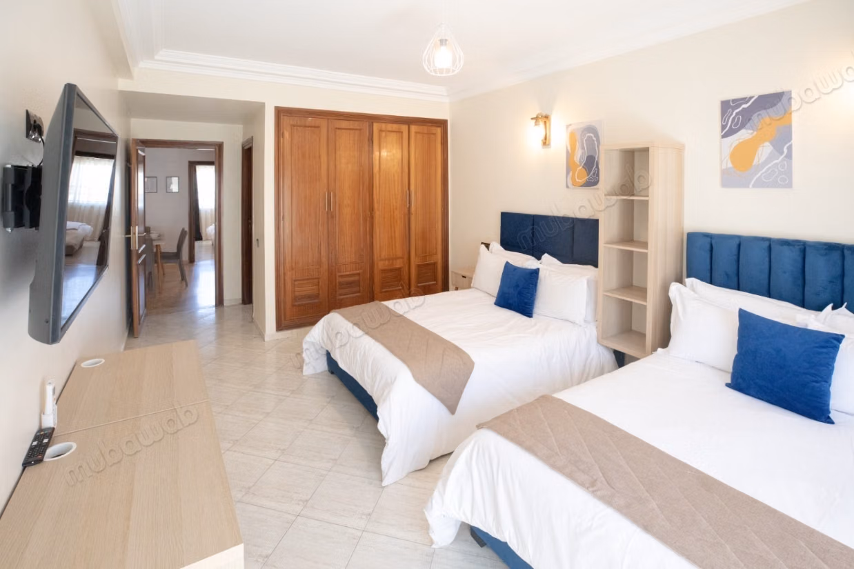 3 chambres tout equipe centre casablanca