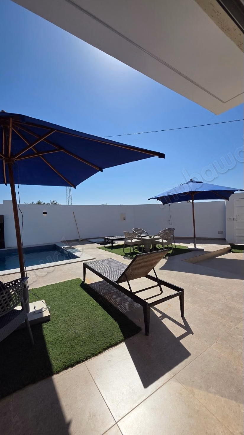 Luxury villa for rent in Midoun. Area of 700 m². Well furnished