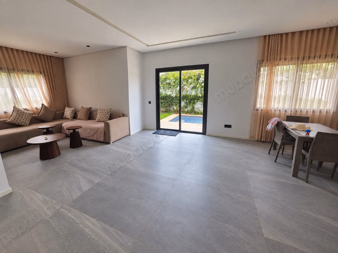 Location duplex meublé Route Bouskoura Casablanca