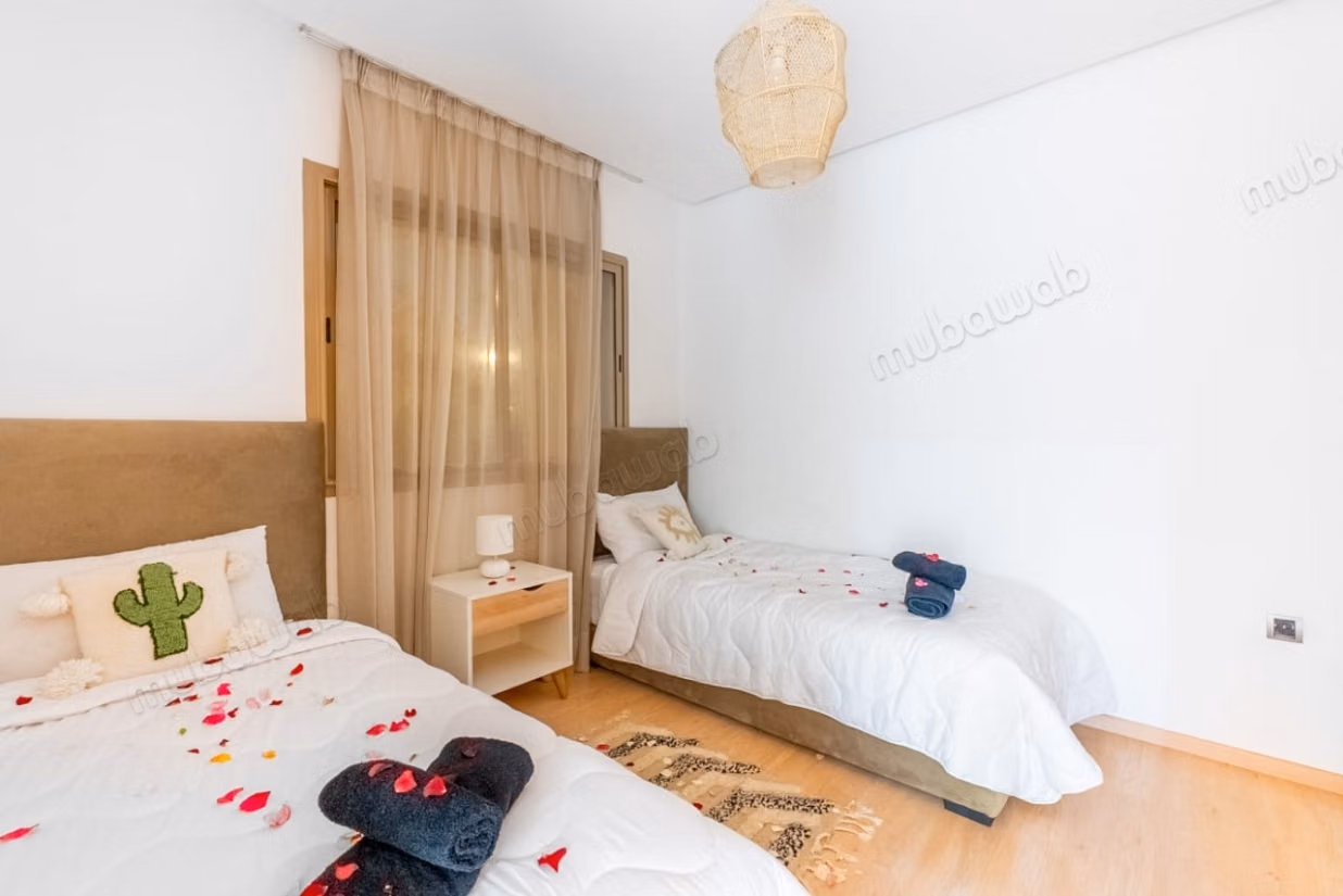 Louez cet appartement à Agdal. 2 chambres. Meublé