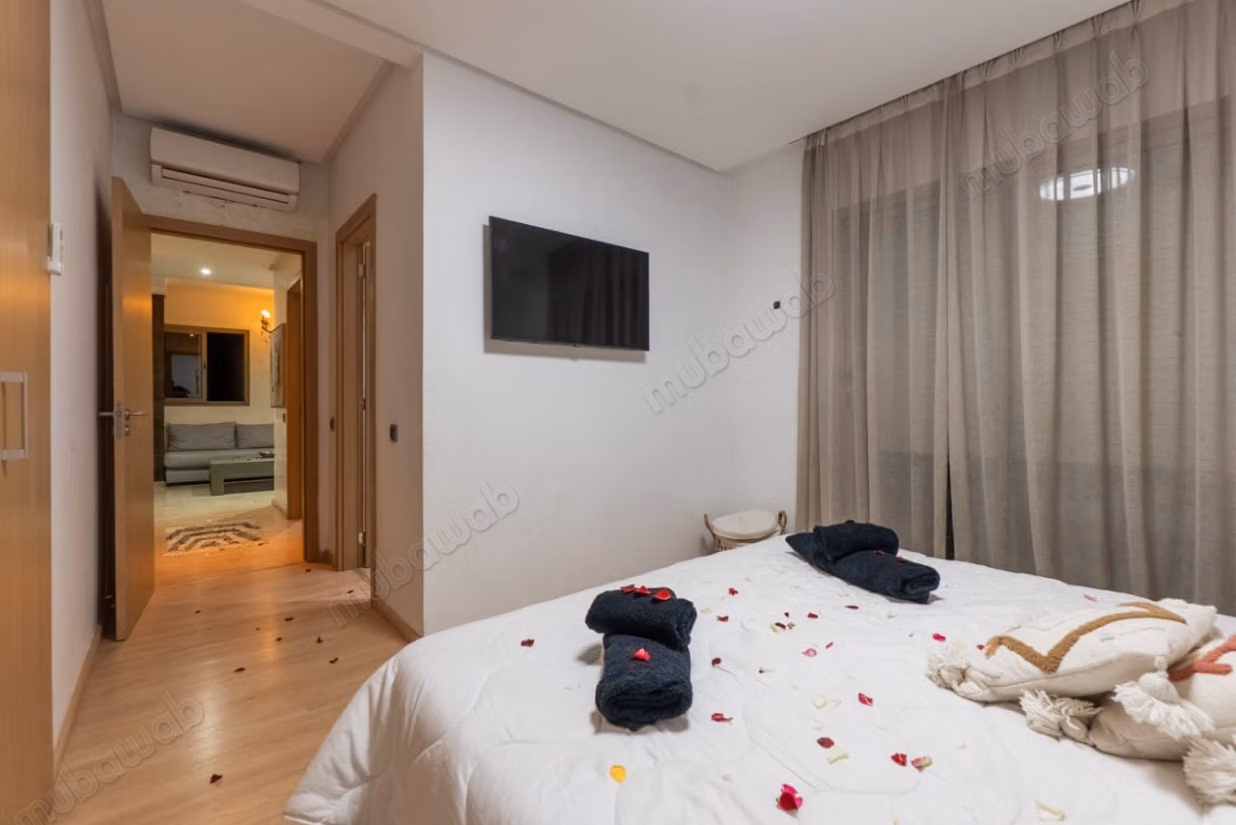 Louez cet appartement à Agdal. 2 chambres. Meublé