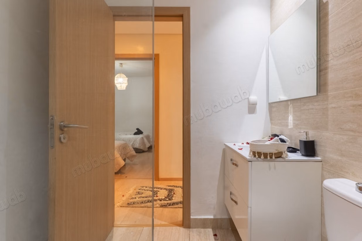 Louez cet appartement à Agdal. 2 chambres. Meublé