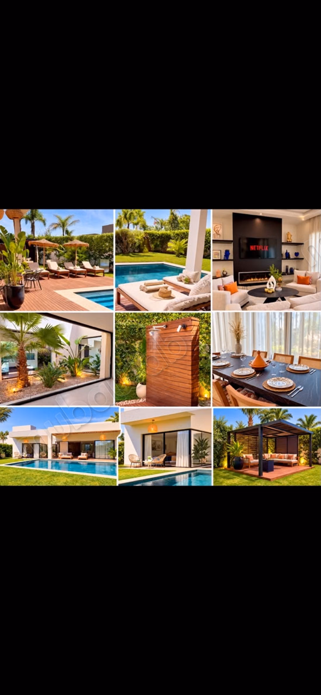 Superbe villa à louer sur la Route Amizmiz. 4 excellentes chambres. Meublée