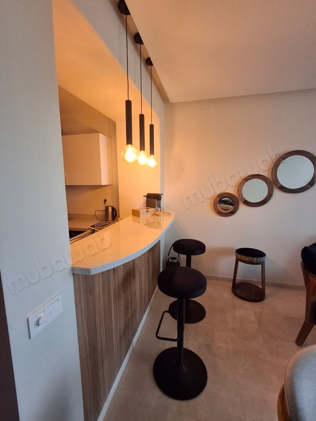 Studio meublé à louer avec piscine Dar Bouazza