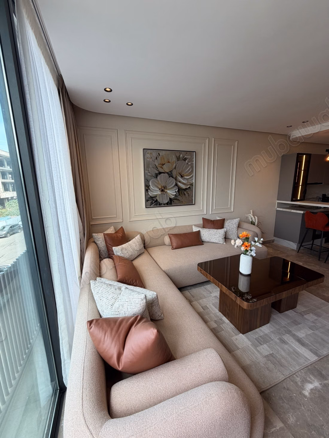 Location d'un appartement à Riviera ouasis. 
Surface totale 55 m². 
Bien meublé