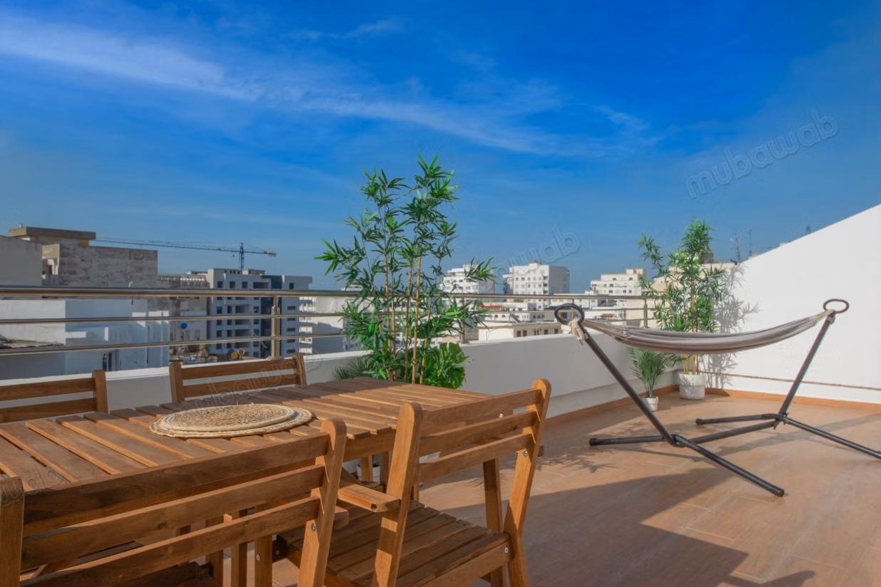 Bright apartment in Nejma 40 m² terrace