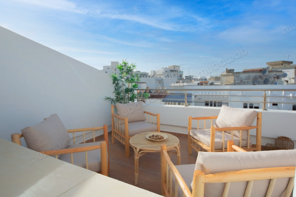 Bright apartment in Nejma 40 m² terrace