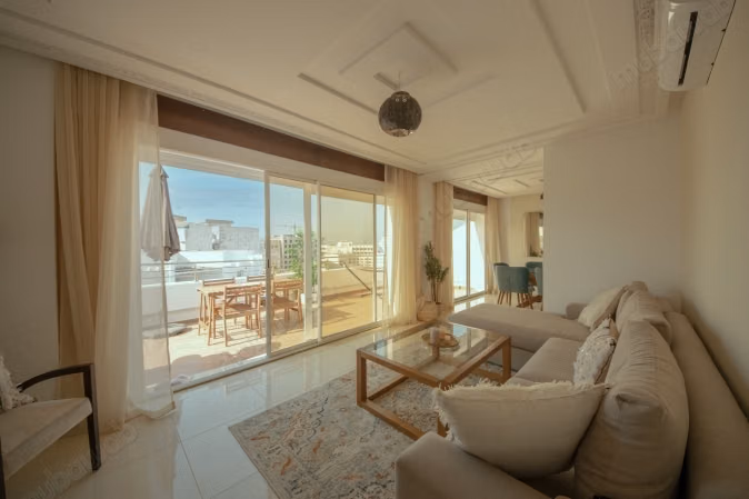 Bright apartment in Nejma 40 m² terrace
