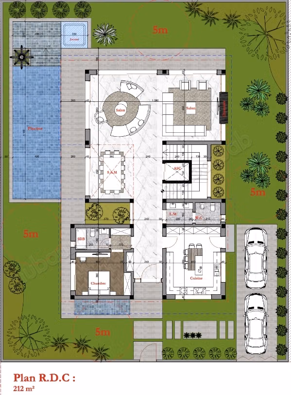 Golf noria marrakech terrain villa isolee