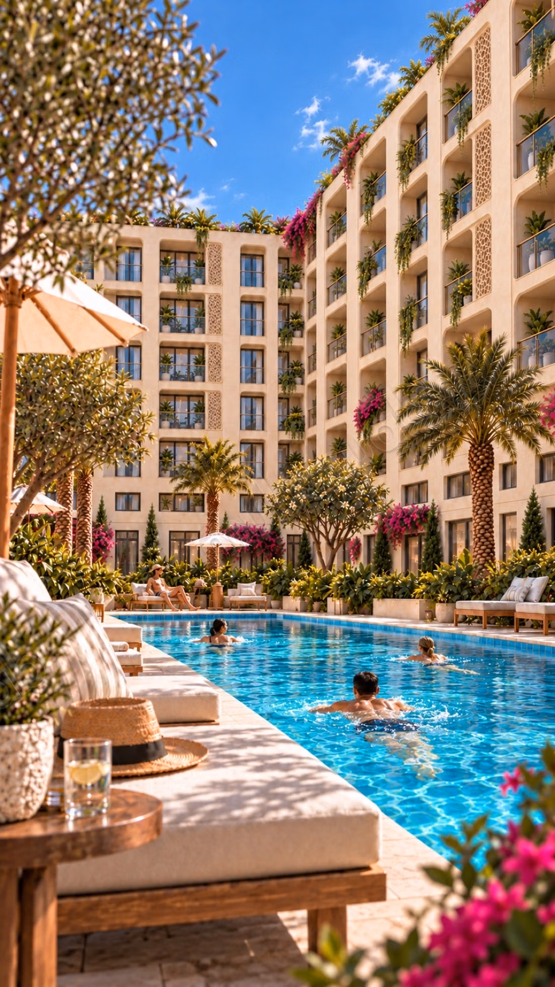 Le Patio Azli: 2-bed 65 m², pool view