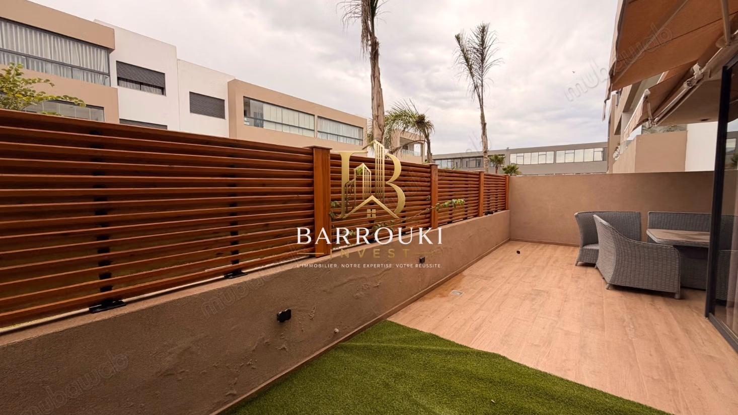 Furnished apartment with garden for sale at Opale Square – Dar Bouazza