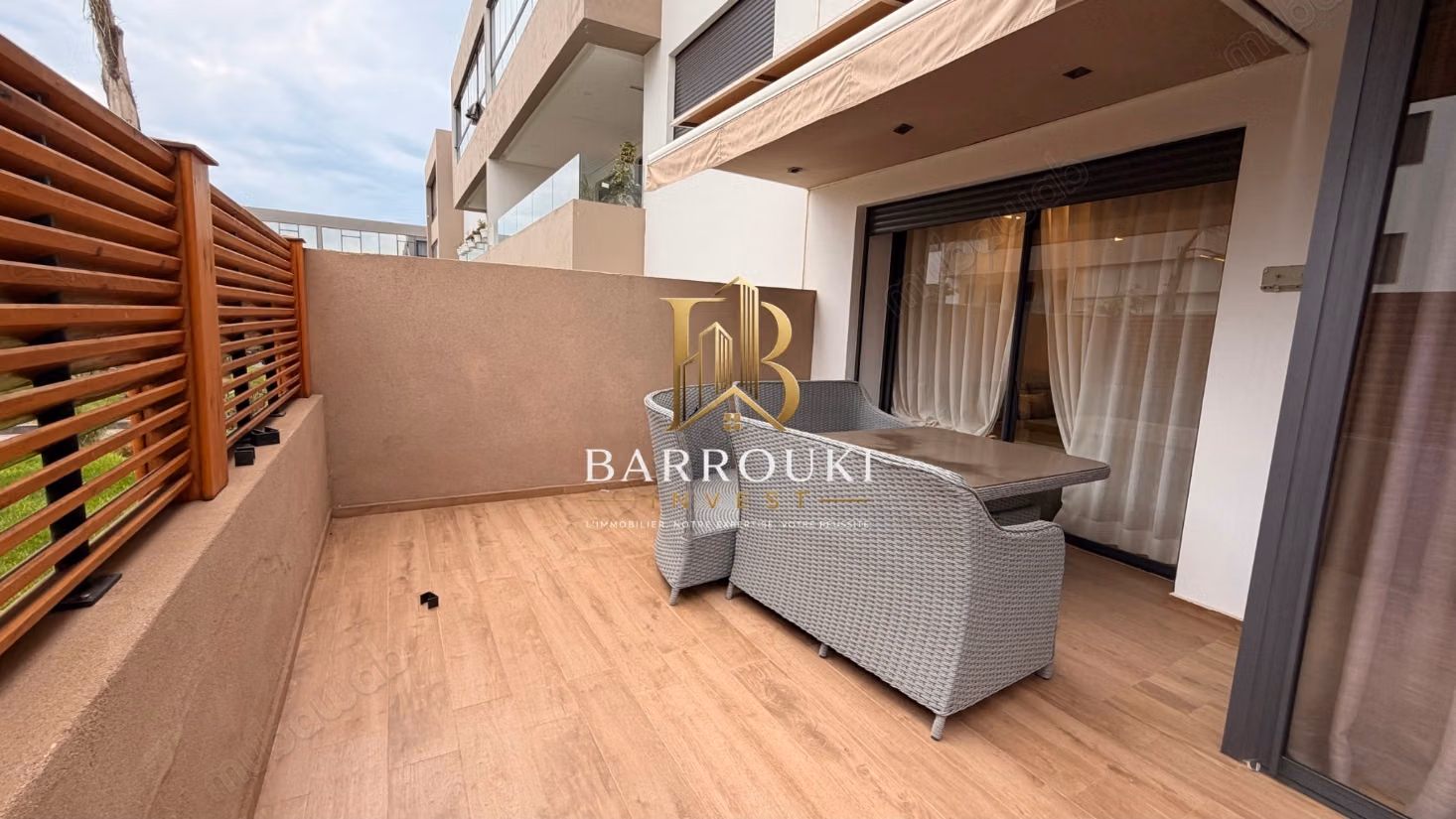 Furnished apartment with garden for sale at Opale Square – Dar Bouazza