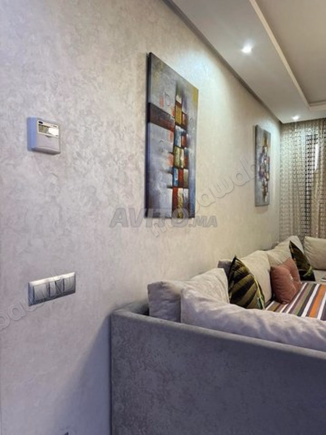 Appartements à louer à Gueliz. 2 chambres. Double vitrage et chauffage central