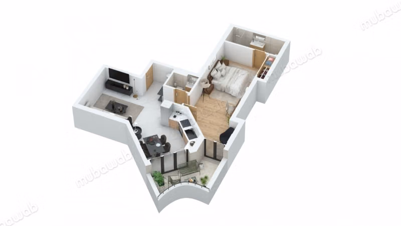 Beautiful apartment for sale in Les princesses. 1 lovely room