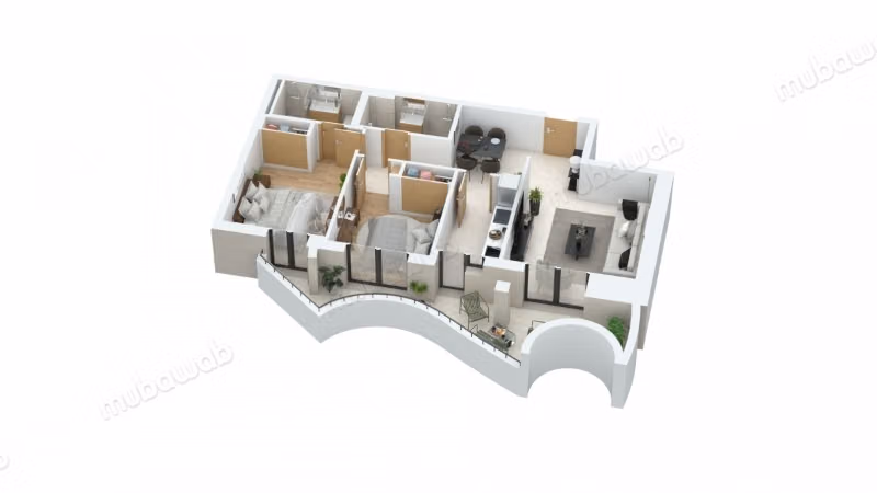 Vendita di uno splendido appartamento a Les princesses. Superficie di 85 m²
